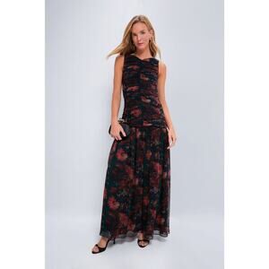 TUCKERNUCK Persimmon Floral Chiffon Eloise Dress Size 6 NWT
